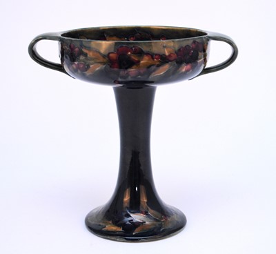 Lot 228 - William Moorcroft 'Pomegranate' tazza or coupe, circa 1916-17