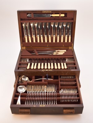 Lot 23 - An Art Deco comprehensive canteen of silver plated cutlery