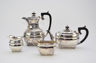 Lot 12 - A four piece silver tea service