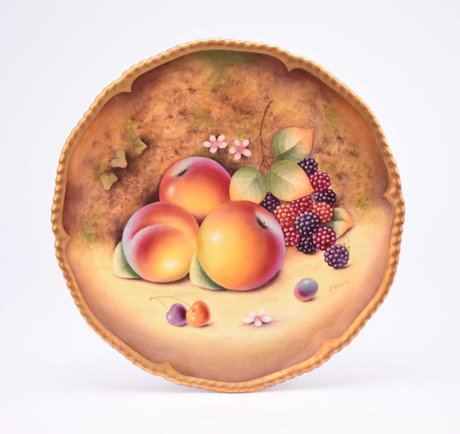 Lot 256 - A Royal Worcester fruit-painted cabinet plate