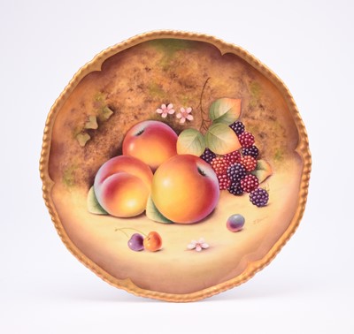 Lot 256 - A Royal Worcester fruit-painted cabinet plate