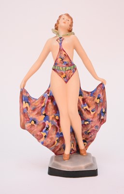 Lot 267 - Royal Dux Art Deco dancer modelled by Elly Strobach Konig, circa 1925