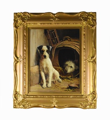 Lot 155 - Samuel Fulton (1855-1941) Jack Russel Terrier and a West Highland Terrier