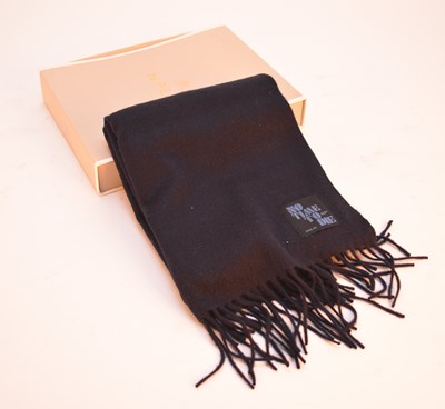 Lot 414 - James Bond: A 'No Time to Die' cashmere scarf by N.Peal, London, boxed