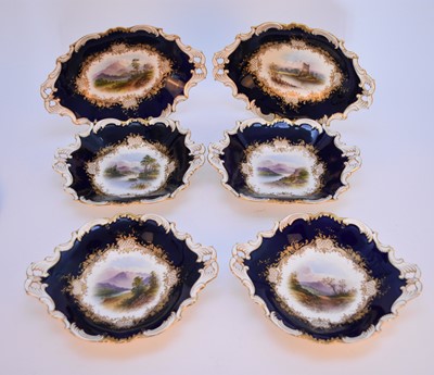 Lot 87 - Coalport named view dessert service, early 20th century
