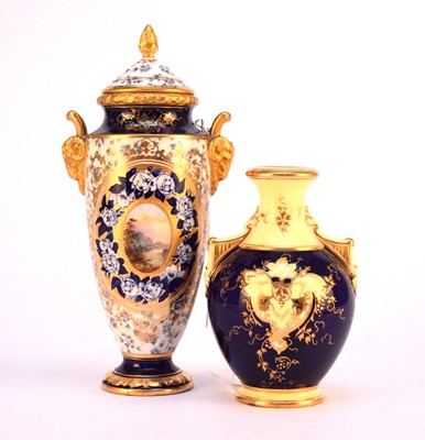 Lot 111 - Two small Coalport vases, late 19th/early 20th century