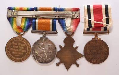 Lot 113 - WW1 Medal trio and a Special Constabulary Long Service Medal