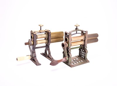 Lot 405 - Two 19th century crimping machines