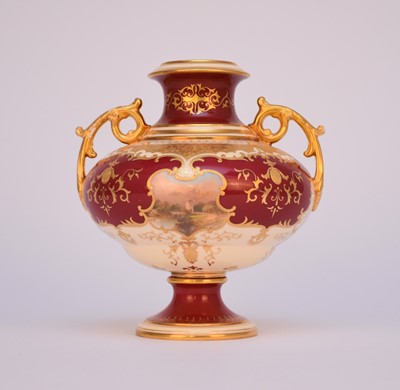 Lot 127 - A Coalport vase, circa 1891-1919, of...