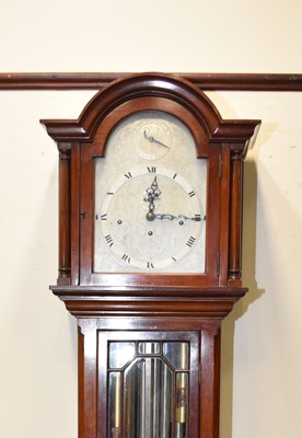 Lot 454 - An Edwardian mahogany musical longcase clock