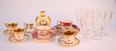 Lot 116 - A group of Coalport together with six drinking glasses