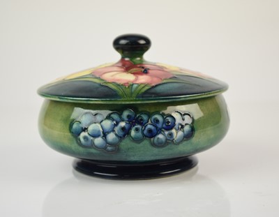 Lot 159 - Moorcroft 'Freesia / Pansy' powder bowl and cover