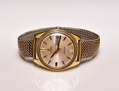 Lot 354 - Omega: A gentleman's gold-plated Seamaster wristwatch