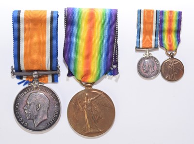 Lot 112 - WW1 Medal Pair to Pte. F.G. Linney, King's Own Royal Lancaster Regiment