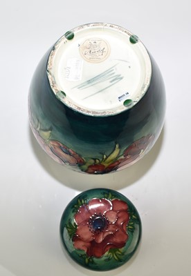 Lot 170 - Walter Moorcroft 'Anemone' ginger jar and cover, circa 1953-60