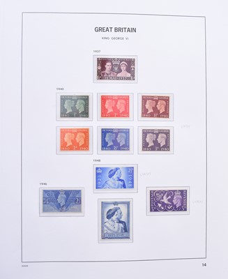 Lot 314 - Stamp collection comprising: GB 1840 - 1970 Davo de Luxe album