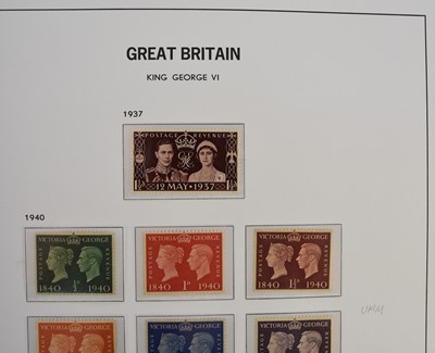 Lot 314 - Stamp collection comprising: GB 1840 - 1970 Davo de Luxe album
