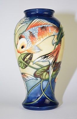 Lot 187 - Moorcroft 'Carp' Trial Vase designed by Philip Gibson, dated 2002.