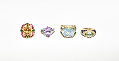 Lot 174 - Four stone set rings