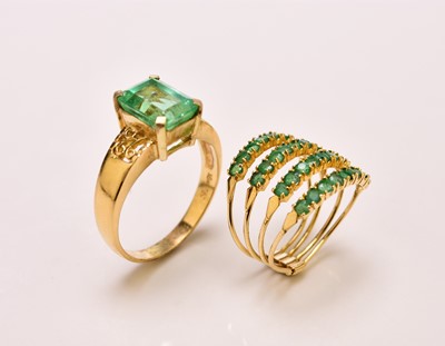 Lot 325 - Two stone set rings