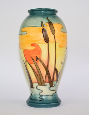 Lot 189 - Moorcroft 'Reeds at Sunset' vase, circa 1990s