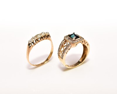 Lot 304 - Two stone set rings