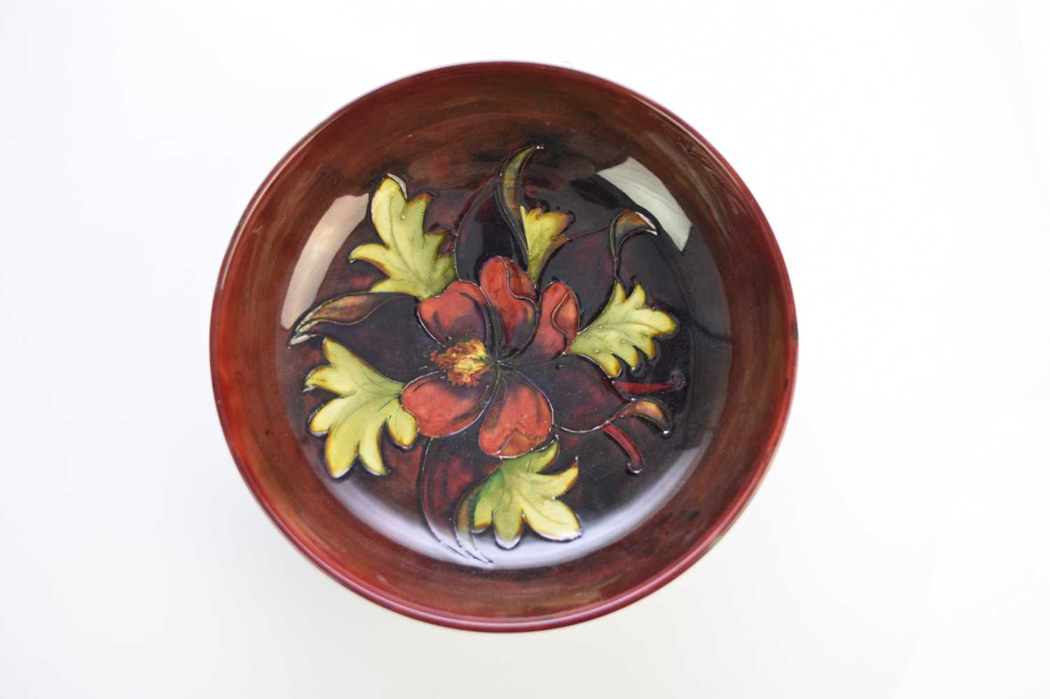 Lot 195 - Walter Moorcroft 'Columbine' flambe bowl, circa 1948