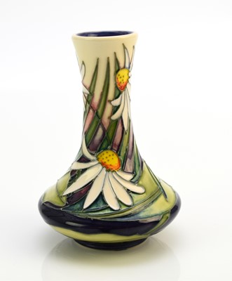 Lot 198 - Small Moorcroft limited edition 'Michaelmas Daisy' vase, dated 2001