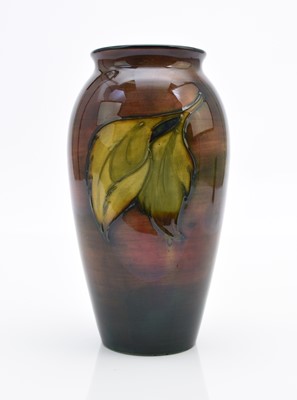 Lot 213 - Walter Moorcroft flambe 'Hibiscus' vase, circa 1954-60