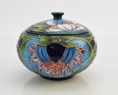 Lot 215 - Moorcroft 'Saadian' pot and cover, dated 2002