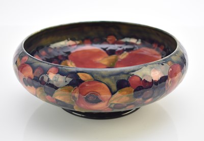 Lot 218 - William Moorcroft 'Pomegranate' fruit or floating flowers bowl, circa 1920