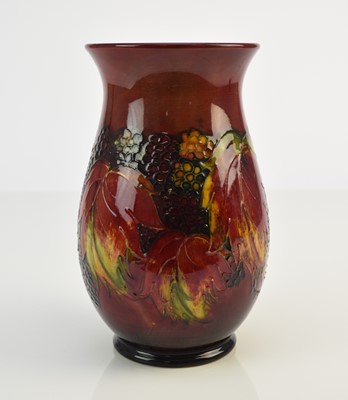 Lot 222 - William Moorcroft flambe 'Leaf and Blackberry' vase, circa 1935