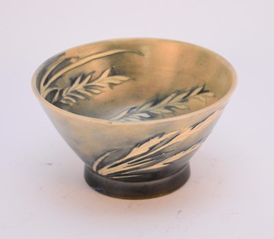 Lot 223 - Small William Moorcroft 'Waving Corn' salt-glazed bowl, circa 1935-7