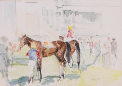 Lot 328 - Jonathan Trowell (1938-2013) Pair of Equestrian Watercolours