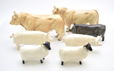 Lot 249 - Group of Beswick animals and one Royal Doulton animal