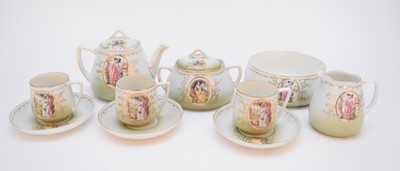 Lot 272 - Russian Gardner Porcelain Art Nouveau tea service, late 19th or early 20th century