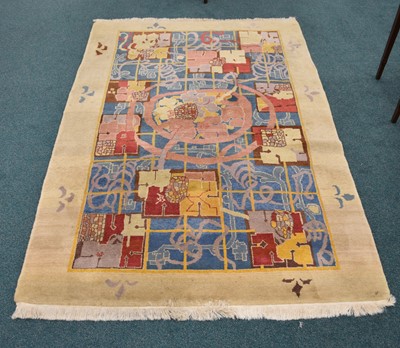 Lot 428 - Frank Brangwyn (1857-1956), a rare hand-woven carpet/wall hanging