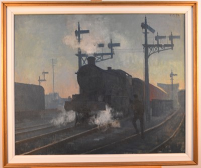 Lot 290 - Lawrence Toynbee (1922-2002), Great Western Railway Hall Class Locomotive, Oxford Station