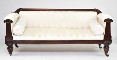 Lot 182 - A William IV mahogany upholstered sofa