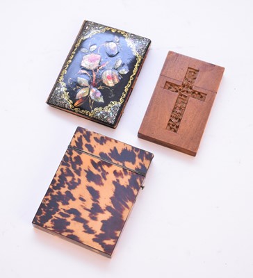 Lot 391 - Two card cases and a notelet holder