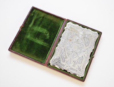 Lot 36 - A Victorian silver card case