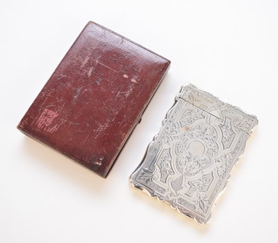 Lot 36 - A Victorian silver card case