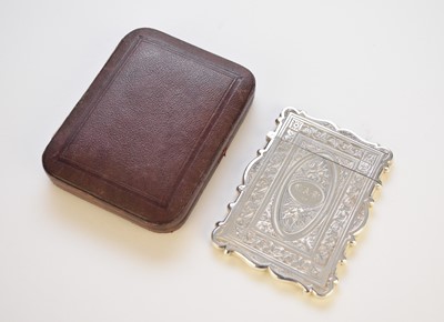 Lot 22 - A Victorian silver card case