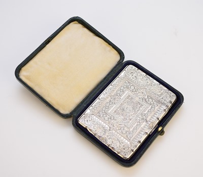 Lot 50 - A Victorian silver card case