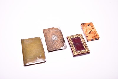 Lot 392 - Four 19th century calling card cases