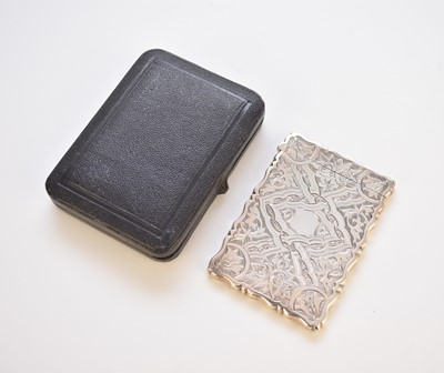 Lot 63 - A Victorian silver card case