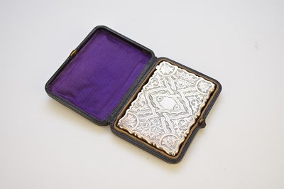 Lot 63 - A Victorian silver card case