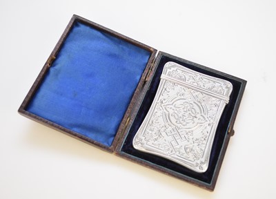 Lot 42 - A Victorian silver card case