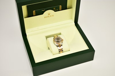 Lot 131 - Rolex: A lady's bi-metal Oyster Datejust bracelet watch