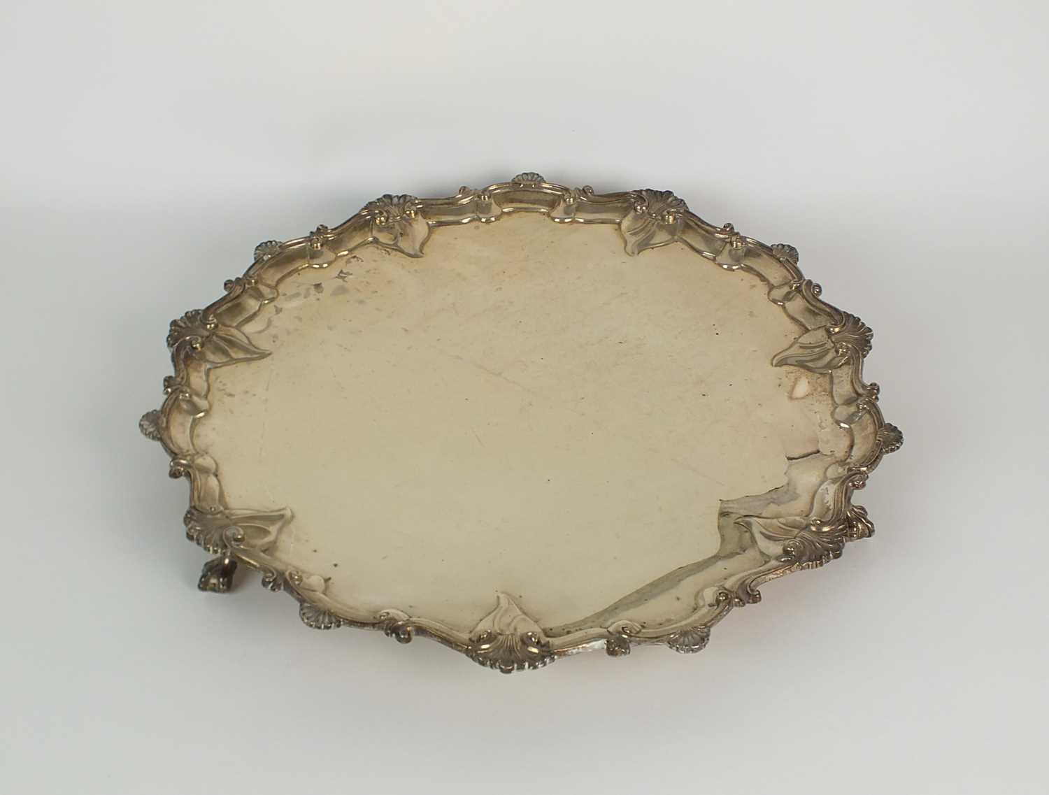 Lot 9 - A Victorian silver salver